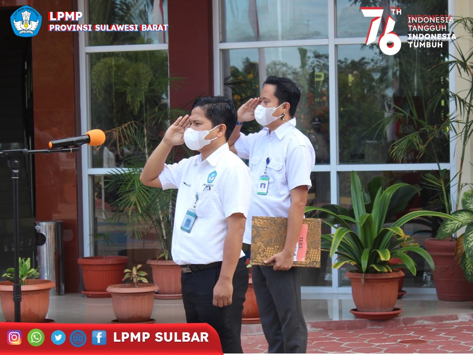 Tingkatkan Kedisiplinan, LPMP Sulbar Gelar Apel Rutin Senin Pagi 16/08/2021