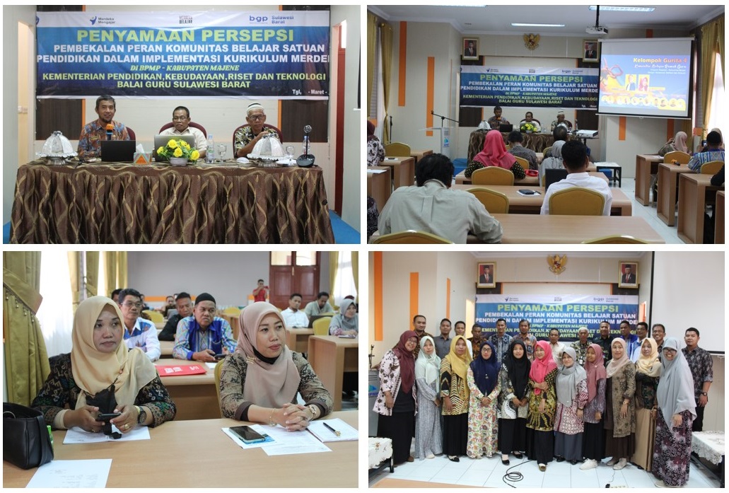 Kepala BPMP Sulawesi Barat menghadiri Kegiatan Pembekalan Peran Komunitas Belajar dalam IKM