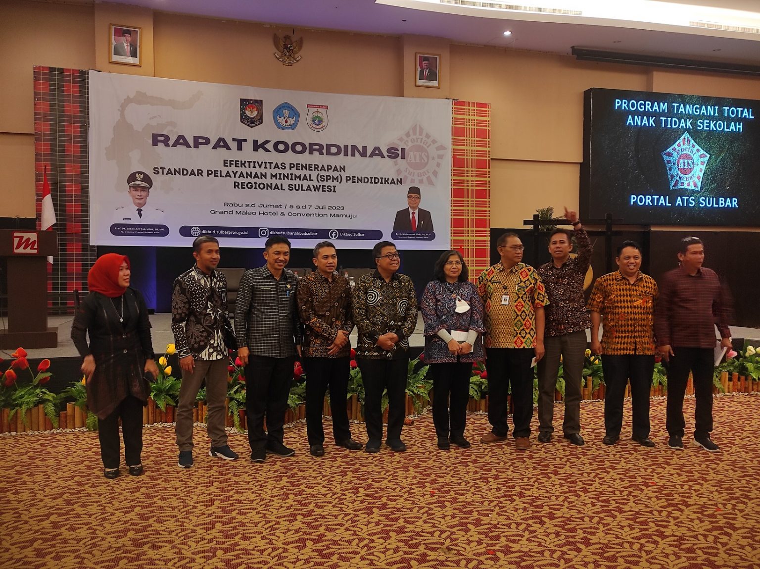 Kepala BPMP Sulawesi Barat menghadiri kegiatan Rapat Koordinasi Efektivitas Penerapan SPM Pendidikan Regional Sulawesi
